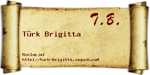 Türk Brigitta névjegykártya